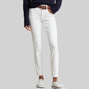 NWT Polo Ralph Lauren The High Rise Skinny Ankle Jeans White